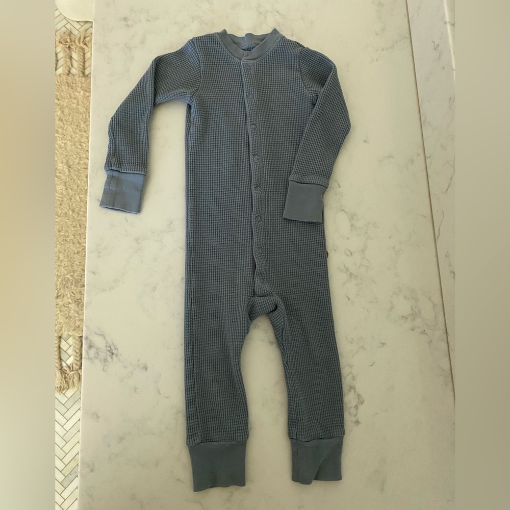 NOBLE kids waffle one piece sleeper, 2Y.